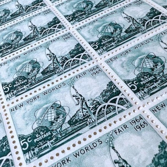 New York World Fair 1964 Postage Stamp Sheet, Unused Vintage USA #1244 - Picture 1 of 3